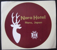 HOTEL MOTOR HIRSH MOTEL LODGE HOUSE INN NARA TOKYO JAPAN LUGGAGE LABEL ETIQUETTE KOFFERAUFKLEBER DECAL STICKER - Etiquettes D'hotels