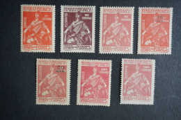 (T6) Portugal 1915/1925 - Postal Tax For The Poors Stamps Set - Af. IPT 07 To 12 (MH) - Neufs