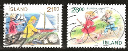 Islande 1989 N° Y&T : 654 Et 655 Obl. - Gebraucht