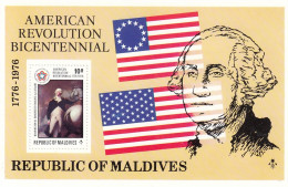 MALDIVES Block 37,unused - Indipendenza Stati Uniti