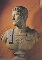 CARTOLINA  B21 ROMA,LAZIO-MUSEO CAPITOLINO-SALA IMPERATORI-BUSTO DI ADRIANO (117-138 D.C.)-STORIA,MEMORIA,NON VIAGGIATA - Museos