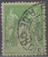 SAGE   5c Vert-jaune  Y.T.102   Oblitéré Année 1899 - 1898-1900 Sage (Tipo III)