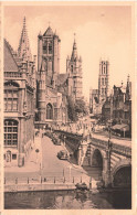 BELGIQUE - Gand - Eglise Saint Nicolas - Beffroi Et église Saint Bavon - Carte Postale Ancienne - Gent