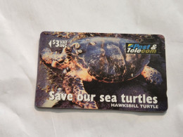 FiGI-(17FIB-FIJ-083)-"Hawks I'll Turtle"Taku-(75)(1996)-($3)-(17FIB038353)-(TIRAGE-55.000)-used Card+1card Prepiad Free - Fiji