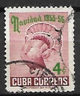 CUBA.   -   1958.   Y&T N° 432 Oblitéré.    Noël   /   Dinde. - Gebraucht
