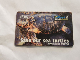 FiGI-(17FIB-FIJ-083)-"Hawks I'll Turtle"Taku-(77)(1996)-($3)-(17FIB042587)-(TIRAGE-55.000)-used Card+1card Prepiad Free - Fidji