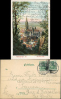Freiburg Im Breisgau Münster Aus Der Vogelschau-Perspektive 1903 - Freiburg I. Br.