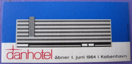 HOTEL HOTELLI HOTELL MINI DAN MISSION COPENHAGEN DANMARK DECAL LUGGAGE LABEL ETIQUETTE AUFKLEBER - Adesivi Di Alberghi