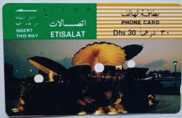 UAE Etisalat Dhs. 30 Tamura Card -  The Pearl Fountain - Emirats Arabes Unis