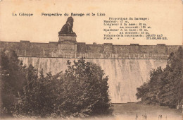 BELGIQUE - La Gileppe - Perspective Du Barrage Et Le Lion - Carte Postale Ancienne - Gileppe (Barrage)