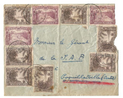 Enveloppe Cover 1938 Bomana Congo Belge Vers Coquilhatville Mbandaka Belgisch Congo - Briefe U. Dokumente