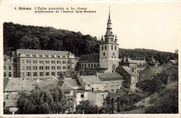 BELGIQUE - Malonne - L'église Paroissiale Et Les Classes Préparatoires De L'institut Saint Berthuin - Carte Postale - Namen