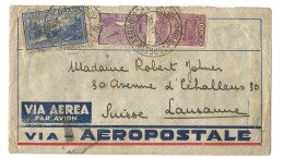 Enveloppe Cover Aeropostale 1932 Rio De Janeiro Brasil Bresil To Lausanne Suisse  4200 Reis St Vincente De Souza - Covers & Documents