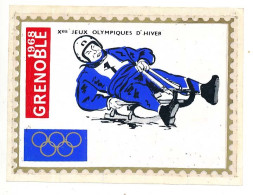 Autocollant  X° Jeux Olympiques D'Hiver De GRENOBLE 1968 Olympic Games 68   LUGE - Other & Unclassified