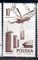 POLONIA POLAND POLSKA 1976 1978 AIR POST MAIL AIRMAIL CONTEMPORARY AVIATION MI6 TRANSPORT HELICOPTER 10g USED USATO - Oblitérés