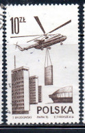 POLONIA POLAND POLSKA 1976 1978 AIR POST MAIL AIRMAIL CONTEMPORARY AVIATION MI6 TRANSPORT HELICOPTER 10g USED USATO - Usati