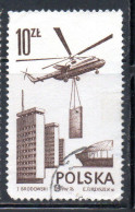 POLONIA POLAND POLSKA 1976 1978 AIR POST MAIL AIRMAIL CONTEMPORARY AVIATION MI6 TRANSPORT HELICOPTER 10g USED USATO - Oblitérés