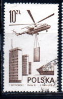 POLONIA POLAND POLSKA 1976 1978 AIR POST MAIL AIRMAIL CONTEMPORARY AVIATION MI6 TRANSPORT HELICOPTER 10g USED USATO - Usados