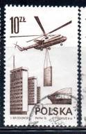 POLONIA POLAND POLSKA 1976 1978 AIR POST MAIL AIRMAIL CONTEMPORARY AVIATION MI6 TRANSPORT HELICOPTER 10g USED USATO - Usati