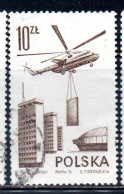 POLONIA POLAND POLSKA 1976 1978 AIR POST MAIL AIRMAIL CONTEMPORARY AVIATION MI6 TRANSPORT HELICOPTER 10g USED USATO - Usados