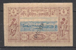 COTE DES SOMALIS - 1894 - N°YT. 8b - Djibouti 4c Brun - VARIETE Surcharge SPECIMEN Type II - Neuf * / MH VF - Oblitérés