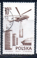 POLONIA POLAND POLSKA 1976 1978 AIR POST MAIL AIRMAIL CONTEMPORARY AVIATION MI6 TRANSPORT HELICOPTER 10g USED USATO - Usati