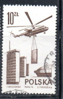 POLONIA POLAND POLSKA 1976 1978 AIR POST MAIL AIRMAIL CONTEMPORARY AVIATION MI6 TRANSPORT HELICOPTER 10g USED USATO - Usados