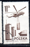 POLONIA POLAND POLSKA 1976 1978 AIR POST MAIL AIRMAIL CONTEMPORARY AVIATION MI6 TRANSPORT HELICOPTER 10g USED USATO - Oblitérés