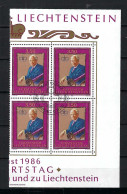 LIECHTENSTEIN  Ca.1986: Bloc De 4x Le 3,5FS Obl. PJ, TB Qualité - Gebraucht