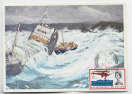 ENGLAND 2 1/2D LIFE BOAT CARTE MAXIMUM CARD MAX 31 MY 1961 - Maximumkarten (MC)