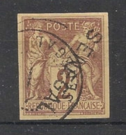 SENEGAL - 1892 - Essai De Surcharge Sur Type Sage 2c Brun Non Dentelé - Oblitéré / Used - Gebraucht