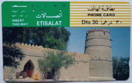 UAE  Etisalat Dhs. 30 Tamura Card - Falaj Al Mulla Fort - Ver. Arab. Emirate