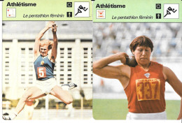 GF1873 - FICHES RENCONTRE -  DECATHLON PENTATHLON - SIEVERT - YANG CHUAN KWANG - POLLAK - TKATCHENKO - Atletismo