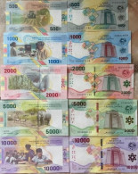 Central African States / Africa - Set 5 Banknotes 500 1000 2000 5000 10000 Francs 2022 UNC Lemberg-Zp - Central African States