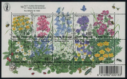 1994 Finland, Wild Flowers, Fine Stamped Sheet, M BL13. - Blocs-feuillets