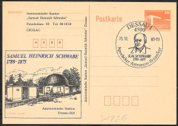 DDR: Intero, Stationery, Entier, Samuel Heinrich Schwabe - Astronomie