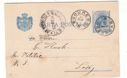 Roumanie - Carte Postale De 1895 - Entier Postal - Oblit Bucuresci - - Lettres & Documents