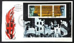 ISRAEL 1983 WW II Leaders MINIATURE SHEET FDC Sct841 CV$3 - Storia Postale