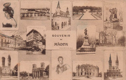 FRANCE - Souvenir De Mâcon - Multivues De Différents Endroits à Macon - Carte Postale Ancienne - Macon