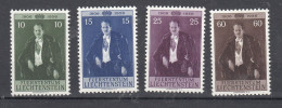 Liechtenstein 1956 Mi Nr 348 - 351, Vorst Franz Josef II, Postfris - Neufs