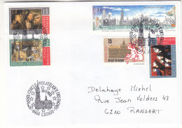 Belgique - Lettre De 1993 - Oblit Chimay - Vue D'Anvers - Tableaux - - Brieven En Documenten