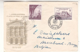 Yougoslavie - Lettre De 1952 - Oblit Beograd - Exposition Philatélique - Valeur 26 Euros - - Storia Postale