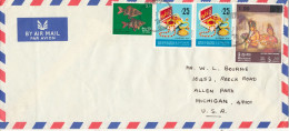 Sri Lanka Air Mail Cover Sent To USA 1-8-1978 Topic Stamps - Sri Lanka (Ceylon) (1948-...)