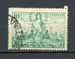 ARGENTINE : ANNI. MOUVEMENT POPULAIRE  - N° Yvert 478 Obli. - Used Stamps