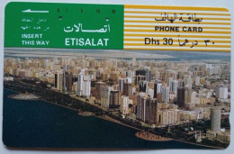 UAE Etisalat Dhs. 30 Tamura Card - Abu Dhabi Waterfront - Emiratos Arábes Unidos