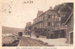 CPA 22 LEGUE SAINT BRIEUC / HOTEL DE LA PLAGE / TRAIN - Other & Unclassified