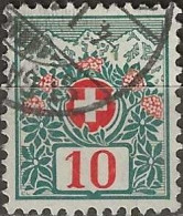 SWITZERLAND 1910 Postage Due - 10c. - Green And Red FU - Taxe