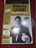 RARE CASSETTE VIDEO VHS PRESTIDIGITATION  MAGIE CARTES CARTOMAGIE ROBERTO GIOBBI BEST OF SEMINAR PARIS 1995 120 MINUTES - Documentary