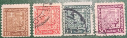 CECOSLOVACCHIA  1929-31 ARMOIRIES STEMMIS YT 253-254-255-256 - Usados