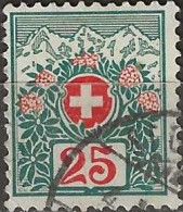 SWITZERLAND 1910 Postage Due - 25c. - Green And Red FU - Taxe